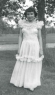 1952 Elizabeth Collins in prom dress at Hinckly Farm and Trade School
